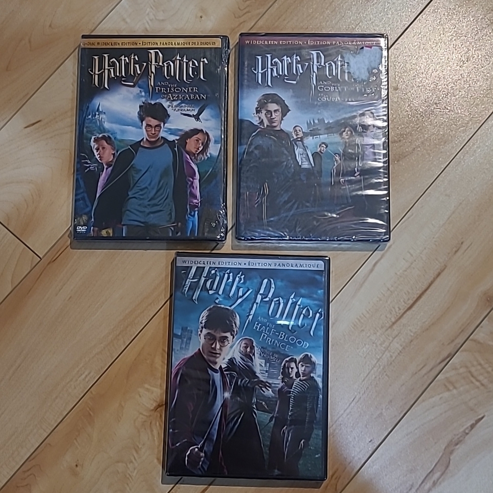 3 brand new Harry Potter dvds, you get all 3 for $15